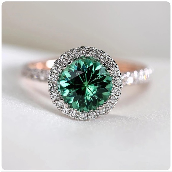 NEW Emerald Round Diamond Engagement Ring - Picture 3 of 5